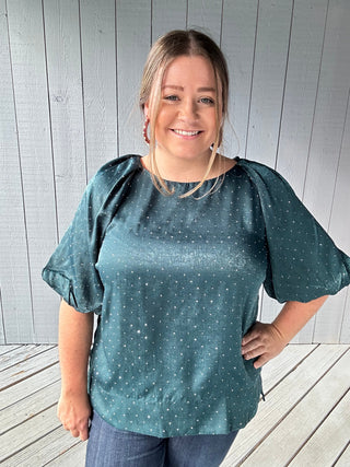 Satin Gemstone Blouse