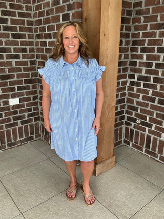 Molly Bracken Smocked Shirt Dress