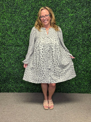 Easel Animal Printed Swing Dress