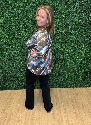 Aryeh Blue Fun Top