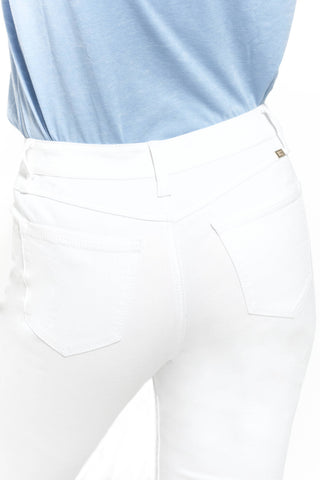 White Demi Boot Jean with Sharkbite Hem-1822 Denim