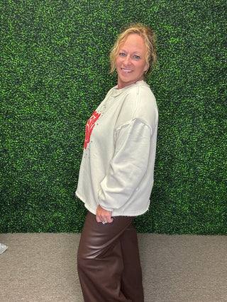 Easel Rose Studded Sweatshirt
