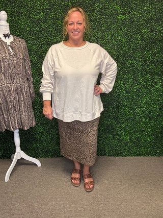 Cotton Long Sleeve Slub Tee