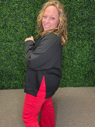 Zenana Scuba Round Neck Pullover