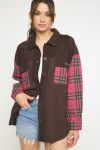 Pink & Brown Plaid Shacket