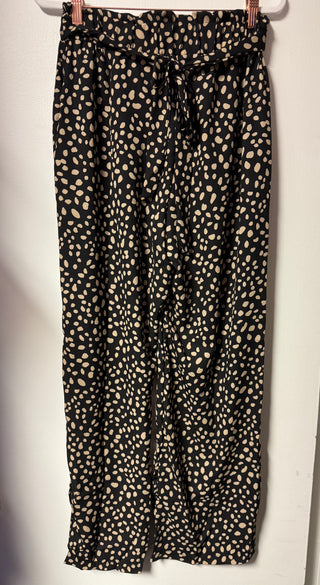 Black and Neutral Polka Dot Pants