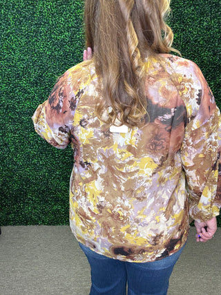 Entro Fall Floral Blouse
