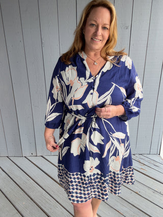 Navy Garden Dress