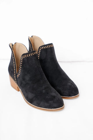 Corky's Bluffin Black Faux Suede Bootie