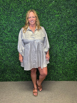 Gold Metallic Tunic Mini