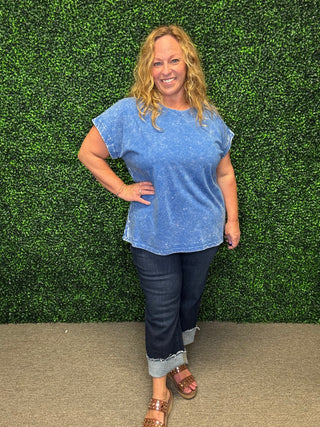 Crinkle Washed Short Sleeve Tee