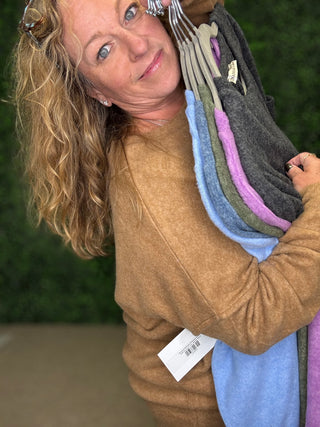 Brushed Melange Oversized Sweater