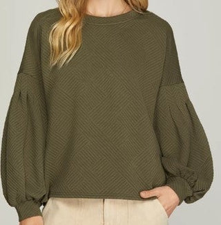 Bubble Sleeve Top