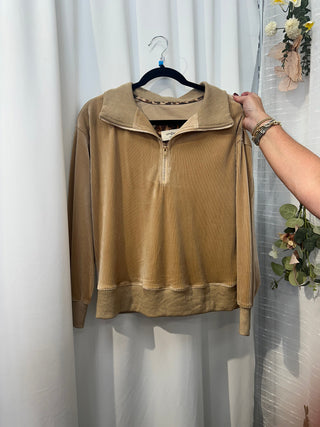 Umgee Luxury Corduroy Quarter zip