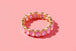 Gold w/ Pink Large Oval Stones - Olivia