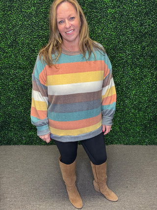Haptics Striped Pullover