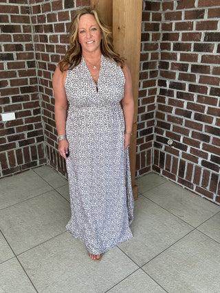 Molly Bracken Leopard Print Maxi Dress