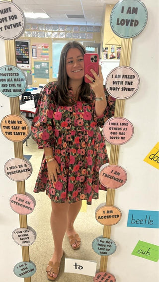 Peony Pink Floral Dress