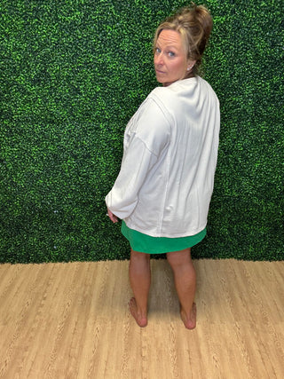 Easel LOVE Patch Terry Knit Pullover