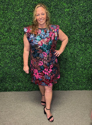 Easel Sequin Mini Dress