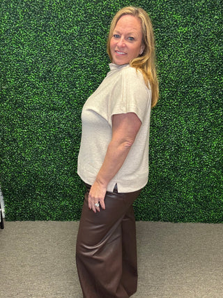 Entro Neutral Mock Neck Sweater