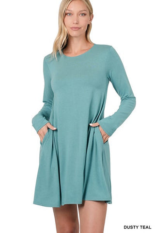 Zenana Long Sleeve Knit Dress
