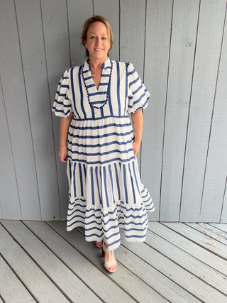 Striped Midi Dress