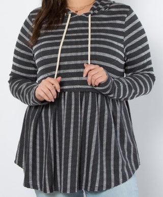 Striped Babydoll Hoodie