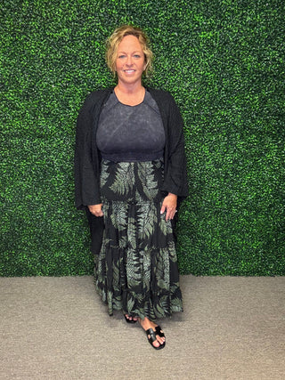 Sunlit Horizon Tiered Maxi Skirt