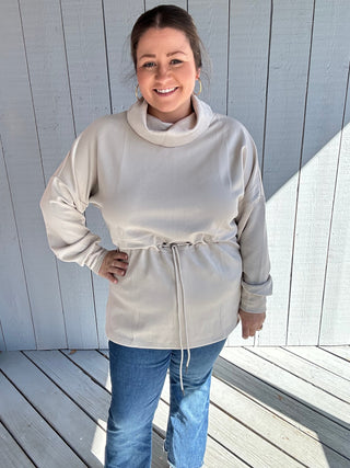 Mock Neck Athleisure Pullover