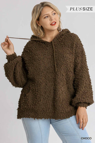 Fuzzy Long Sleeve Hoodie