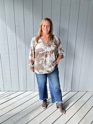 Marbled Metallic Blouse