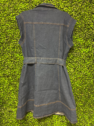 Entro Denim Belted Mini Dress