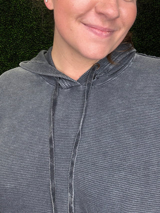 Washed Textured Knit Pullover