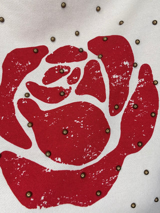 Easel Rose Studded Sweatshirt