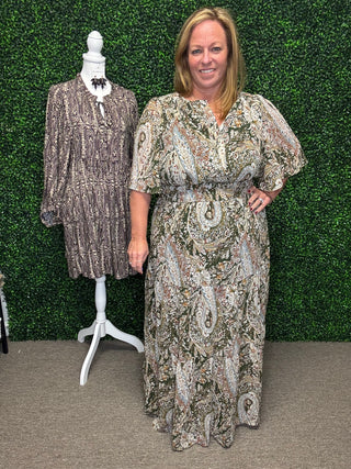 Olive Meadow Maxi Dress by She + Sky