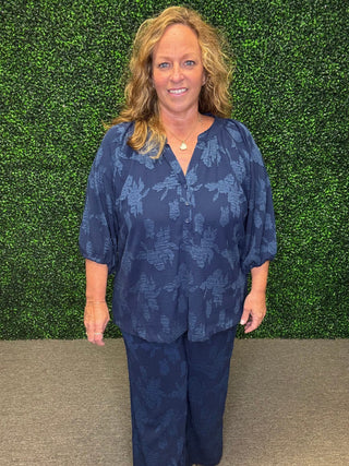 Burnout Split Neck Top