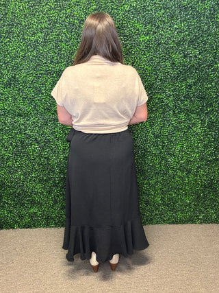 Curvy Ruffle Wrap Skirt