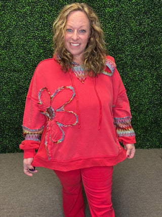 Easel Daisy Patch Pullover