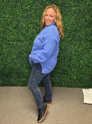 Slate Blue  Tunic Sweater