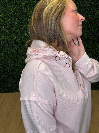 Easel Textured Pink Hoodie
