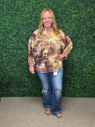 Entro Fall Floral Blouse
