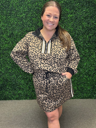 Leopard Print Knit Skirt