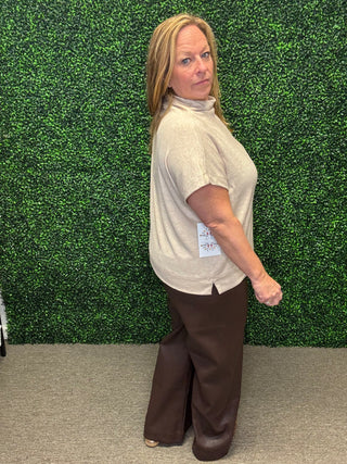 Entro Neutral Mock Neck Sweater