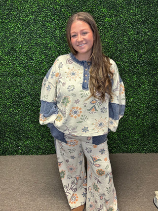 Easel Washed Terry Henley Pant