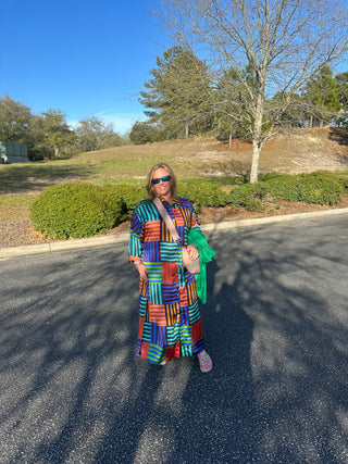 Adrienne Striped Blocked Maxi Dress