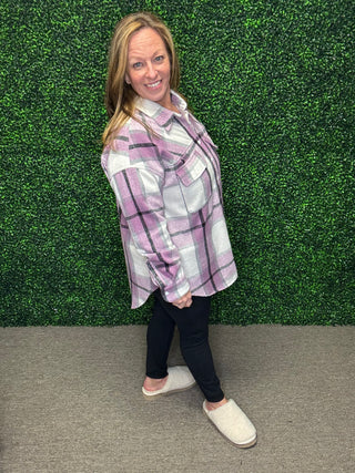Purple Plaid Shirt