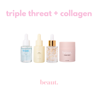 triple threat serum set + collagen drench