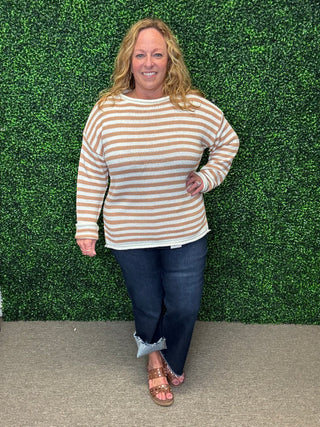 Tan Striped Sweater