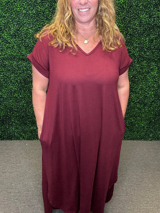 Curvy Exlusive Knit Entro Maxi Dress